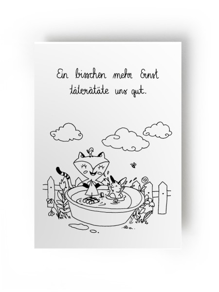 Postkarte "Ernst" Serie Mauz & Bommel