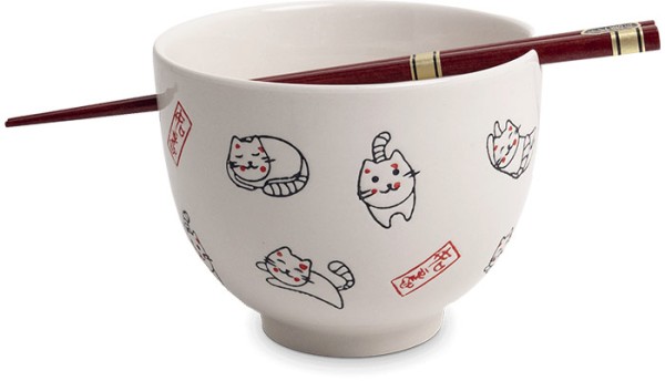 Soba bowl Happy cat, Ø 13 cm | H10 cm